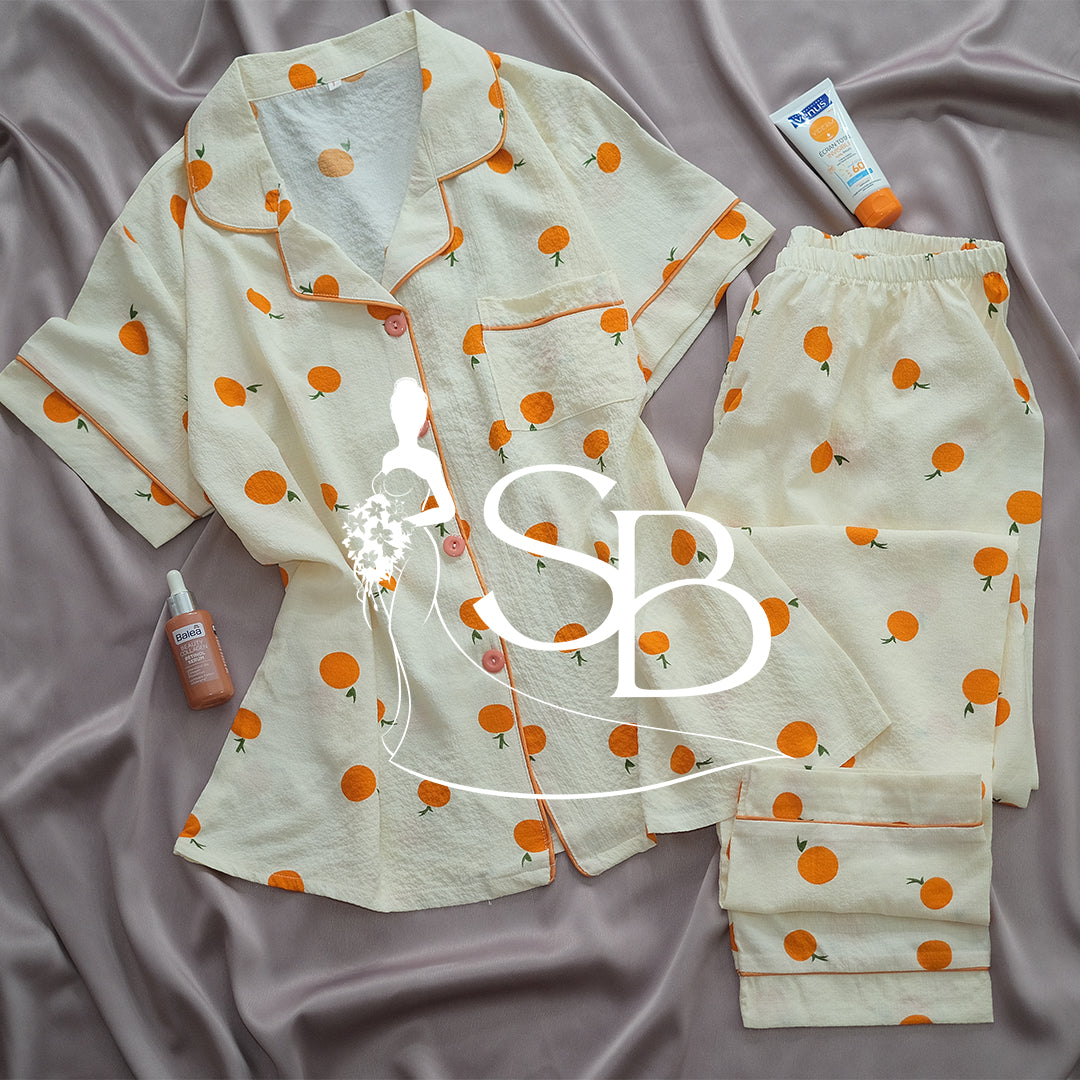 Ensemble Orange Pyjama + Deux pièces