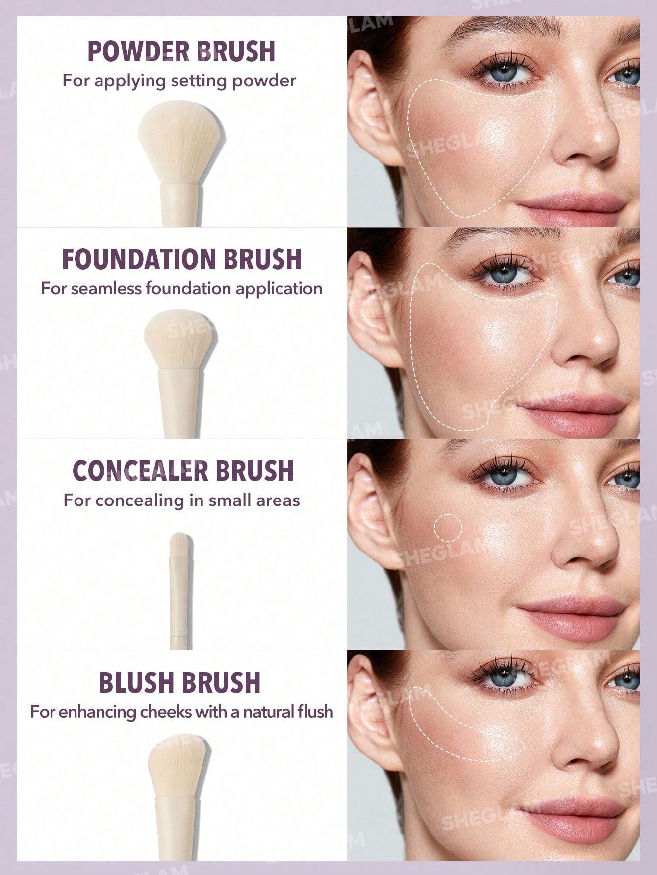 SHEGLAM Kit de pinceaux pro