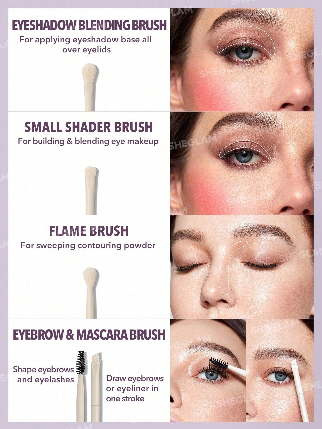 SHEGLAM Kit de pinceaux pro