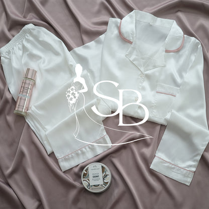 Ensemble Blanc et Rose Pyjama + Deux pièces