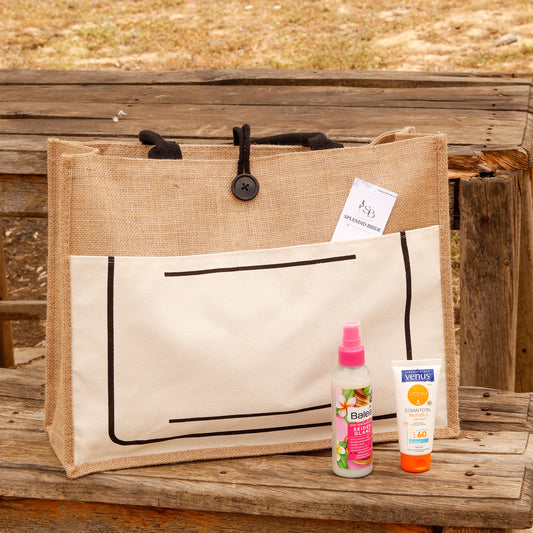 Sac de plage Beige en osier